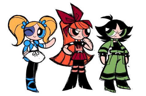 Ppg Redesign, Teenage Powerpuff Girls, Powerpuff Girls Professor, Ppg Fanart, Bubbles Powerpuff, Power Puff Girls Z, Cartoon Network Art, Superhero Shows, Powerpuff Girls Fanart