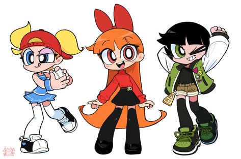 Croquis, Powerpuff Girls Cartoon, Super Nana, Powerpuff Girls Fanart, Rowdyruff Boys, Ppg And Rrb, Cartoon As Anime, 인물 드로잉, Dibujos Cute