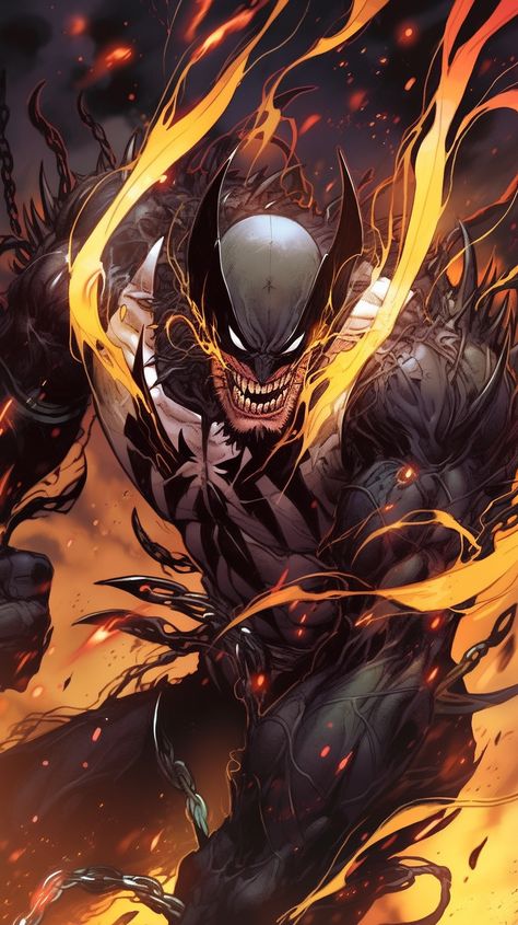 Venom Wolverine, Venom Symbiote, Marvel Comics Artwork, Superman Artwork, Symbiotes Marvel, Venom Art, Venom Comics, Wolverine Art, Superman Art