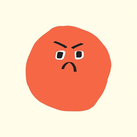 Angry Illustration Art, Angry Face Doodle, Angry Face Illustration, Mad Doodle, Mad Icon, Angry Doodle, Angry Face Drawing, Angry Cartoon Face, Doodle Emoji