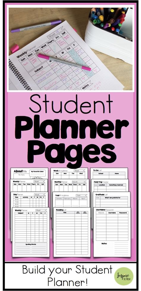 Free Student Planner, School Structure, Homeschool Planner Free, Teacher Planning Pages, Homework Planner Printable, Homeschool Student Planner, Study Planner Printable Free, Planner Pages Printable, Teacher Planner Free