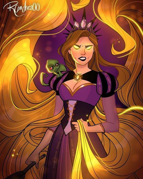 You’re Not Alone If You’ve Ever Imagined Your Favorite Disney Princesses As Villains, As This Artist Draws Them, And They're Scary Gorgeous Alternative Disney, Evil Rapunzel, Evil Disney Princesses, Dark Disney Princess, Evil Princess, Alternative Disney Princesses, Evil Disney, L Wallpaper, Disney Princess Fan Art