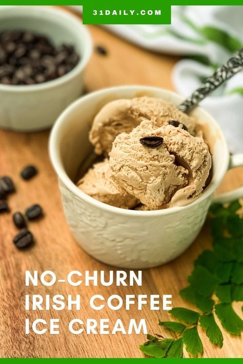 No-Churn Irish Coffee Ice Cream: You’re in for a treat! If you love Irish Coffee, and sweet treats, this smooth and creamy coffee-infused ice cream is for you! And wholly dream-worthy. It’s everything you love about Irish Coffee, just refreshingly cool and melt-in-your-mouth delicious at the same time. Espresso Ice Cream Recipe, Old Fashioned Homemade Ice Cream, Coffee Flavored Ice Cream, Ice Cream From Scratch, Shaved Ice Recipe, Espresso Ice Cream, Ninja Ice Cream Recipe, Coffee Ice Cream Recipe, Cuisinart Ice Cream