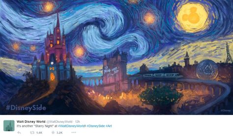 "It's another "Starry Night" at #WaltDisneyWorld! #DisneySide #Art" @waltdisneyworld Digital Art Programs, Tapeta Z Hello Kitty, العصور الوسطى, Wallpaper Macbook, Wallpaper Notebook, Disney Paintings, Wallpaper Disney, Arte Van Gogh, Desktop Wallpaper Art