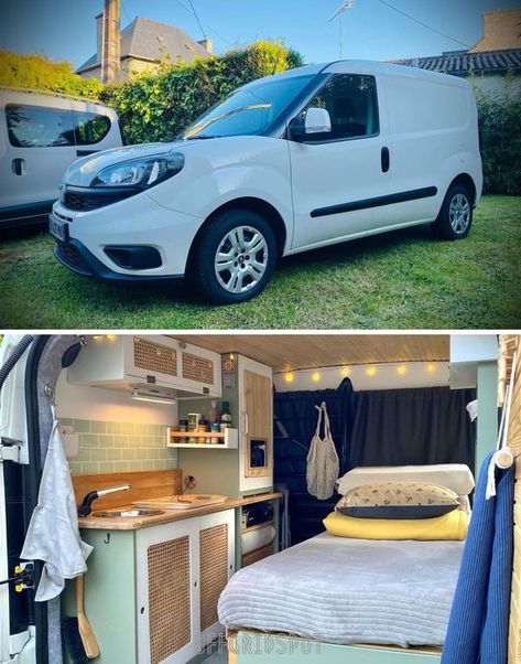 Mini Camper Trailer Interiors, Micro Van Camper, Microcamper Interior, Converted Transit Van, Kangoo Van Conversion, Mini Campervan Interior, Mini Camper Van Ideas, Ford Connect Camper Conversion, Mini Van Conversion