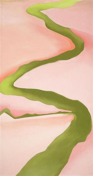 Pink and Green, 1960 by Georgia O'Keeffe - Paper and Canvas Print - Georgia O'Keeffe Museum - Custom Prints Store Georgia O'keefe Art, Georgia O Keeffe Paintings, O Keeffe Paintings, Georgia O'keeffe, Canvas Art For Sale, Georgia Okeefe, Georgia O Keeffe, O Keeffe, Art Walk