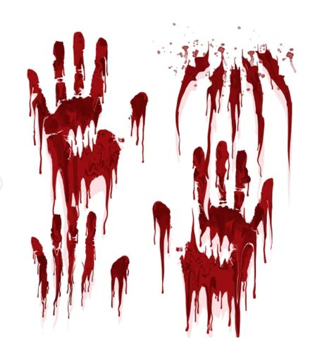 Blood Handprint, Horror Clipart, Blood Png, Hand Print Animals, Halloween Party Design, Red Clipart, Halloween Typography, Blood Drop, Medical Posters
