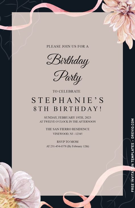 Birthday Day Invitation Card, Invitation Happy Birthday, Birthday Invation Card Ideas, Bday Invitation Cards, Birthday Party Card Invitation, Invitation Card Design Birthday, Bday Invitation Card, Online Birthday Invitations, Make Birthday Invitations