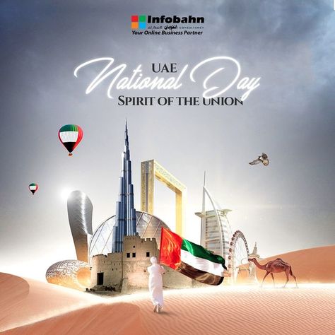 Travel Advertising Design, Qatar National Day, Dubai Activities, Visual Advertising, Creative Advertising Photography, Digital Advertising Design, Uae National Day, Travel Creative, Happy National Day