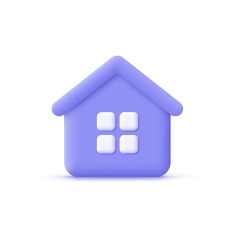 Vector minimal house symbol real estate ... | Premium Vector #Freepik #vector #home #3d-house #house #property 3d House Illustration, Dark Blue Houses, House Symbol, Home Symbol, Real Estate Icons, Home Illustration, Minimal House, House Icon, Motorbike Design