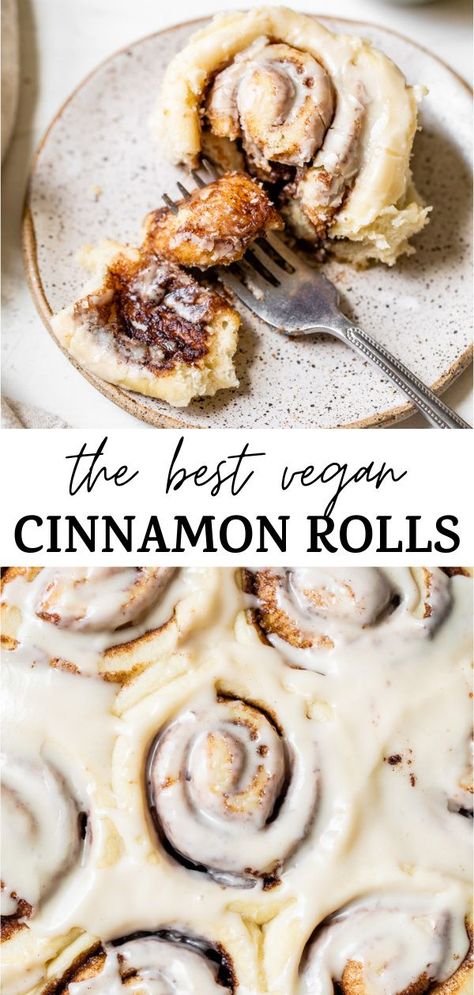 Vegan Cinnamon Rolls Easy, Best Vegan Cinnamon Rolls, Pudding Chia, Rolls Easy, Cinnamon Rolls Easy, Vegan Cinnamon Rolls, Vegan Baking Recipes, Vegan Desert, Vegan Bakery
