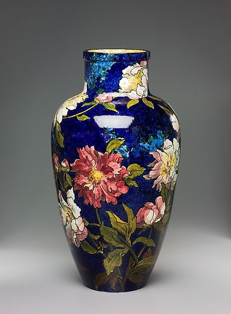 Vase, John Bennett (1840–1907), Earthenware, American Vasos Vintage, John Bennett, American Ceramics, Vase Lamp, Colored Vases, Clarice Cliff, Pottery Painting Designs, Ceramics Pottery Art, Antique Vase