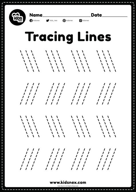 Slanting line worksheet tracing practice for kindergarten and preschoolers kids for educational activities in a free printable page. Trace Slanting Lines, Tracing Lines Activities Preschool, Worksheet For Preschool Printables, Lines Worksheet Preschool, Pattern Tracing Worksheet, Slanting Line Worksheet For Kids, Trace Lines Preschool Free Printable, Alphabet Worksheets Preschool Writing Practice, Preschool Writing Printables