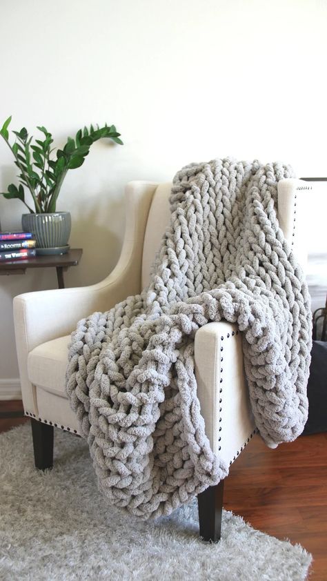 Chunky Knit Blanket Gray Large Knit Blanket Chenille Gray | Etsy Gray Throw Blanket, Large Knit Blanket, Giant Knit Blanket, Grey Throw Blanket, Big Knit Blanket, Chenille Blanket, Queen Bedspread, Big Knits, Chunky Knit Throw