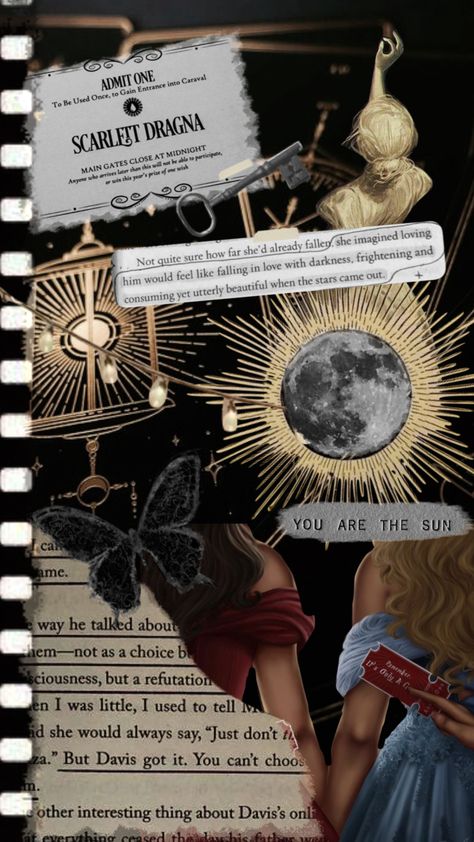 Caraval Wallpaper, Caraval Aesthetic, Caraval Book, College Wallpaper, Stephanie Garber, You Are The Sun, Book Pins, Art Gallery Wallpaper, Fun World