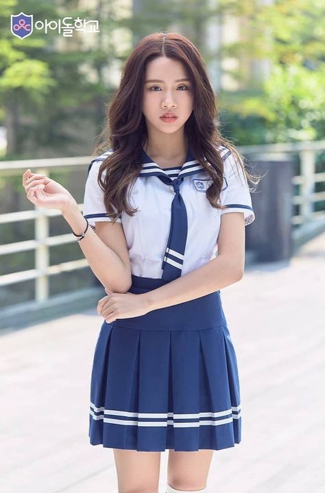 [Idol School] Natty Natty Sixteen, School Dresses, School Uniform Girls, Girls Uniforms, 여자 패션, Girly Outfits, Pop Fashion