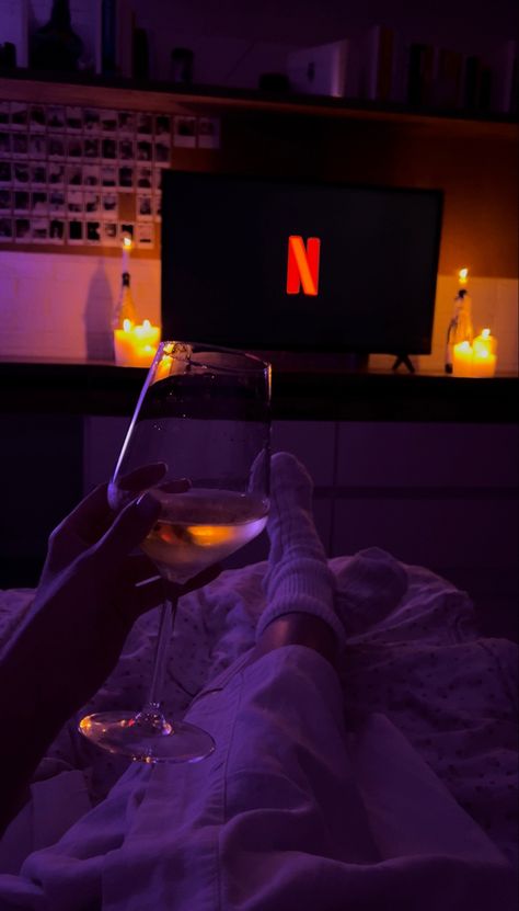 Netflix And Chill Aesthetic, Birthday Movie Night, Calm Night, Fav Aesthetic, Spanish Projects, Beautiful Wallpapers For Iphone, Bedroom Cupboard Designs, Time Pictures, Wine Night