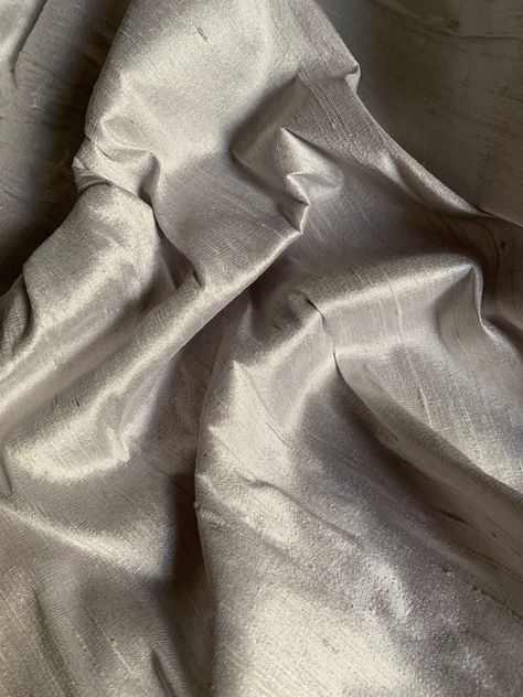 Silk Fabric Online, Dupioni Silk Fabric, Sewing Upholstery, Yard Wedding, Indian Prints, Dupioni Silk, Dupion Silk, Craft Sewing, Gray Silk