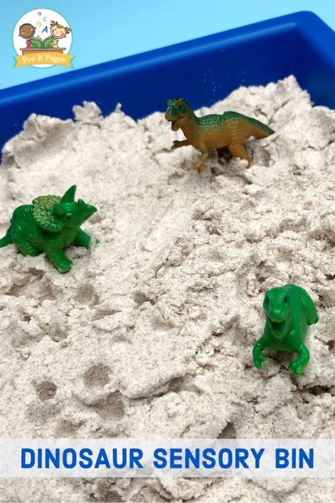 How to Make Your Own Kinetic Sand for a dinosaur sensory bin in your preschool or pre-k classroom. Easy, step-by-step kinetic sand recipe your kids will love! Amigurumi Patterns, Kinetic Sand Recipe, Dinosaur Sensory Bin, Dinosaur Sensory, Sand Recipe, Diy Kinetic Sand, Pre K Classroom, Sands Recipe, Dinosaur Dig