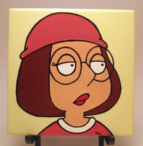 Meg Family Guy Painting Canvases, Family Guy Painting, Simple Cartoon Paintings, Baddie Cartoon Aesthetic Pfp, Guy Painting, Baddie Cartoon, Cartoon Aesthetic, Family Canvas, Cute Canvas Paintings