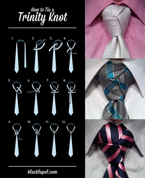 I think this tie knot is awesome, more men should know how to tie it. Tali Leher Lelaki, Cool Tie Knots, Tie Knots Men, Simpul Dasi, Tie Knot Styles, Tie A Necktie, Neck Tie Knots, Mode Tips, Tie Knot