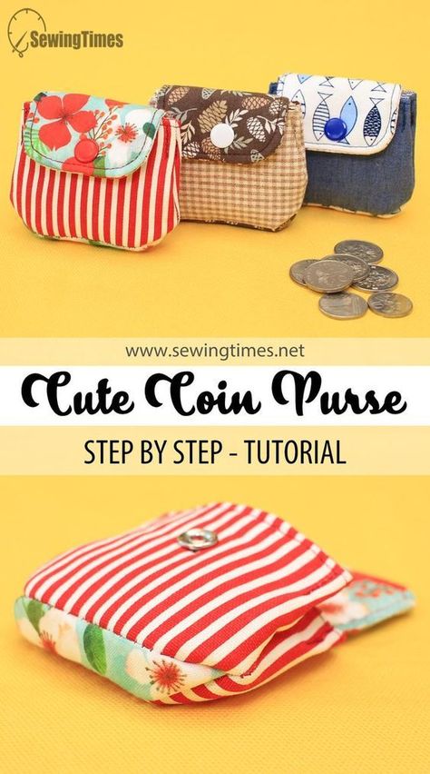 Diy Fabric Purses, Easy Patchwork, Diy Coin Purse, Bags To Make, Coin Purse Pattern, Wallet Sewing Pattern, Cute Coin Purse, Purse Sewing Patterns, Quilted Patchwork