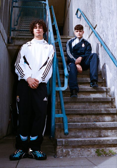 90s Adidas Outfit, Adidas 90s Outfit, Skepta Tailwind, Adidas Tracksuit Outfit, Nike Skepta, Adidas Track Jacket Outfit, Tracksuit Outfit Mens, 2000s Tracksuit, Real Madrid Jacket