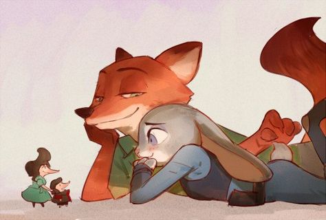 Nick & Judy (I love that he's playing with her tail!) x3 Lindo Disney, Zootopia Fanart, Zootopia Nick And Judy, Zootopia Comic, Zootopia Art, Nick And Judy, Nick Wilde, Disney Zootopia, Judy Hopps