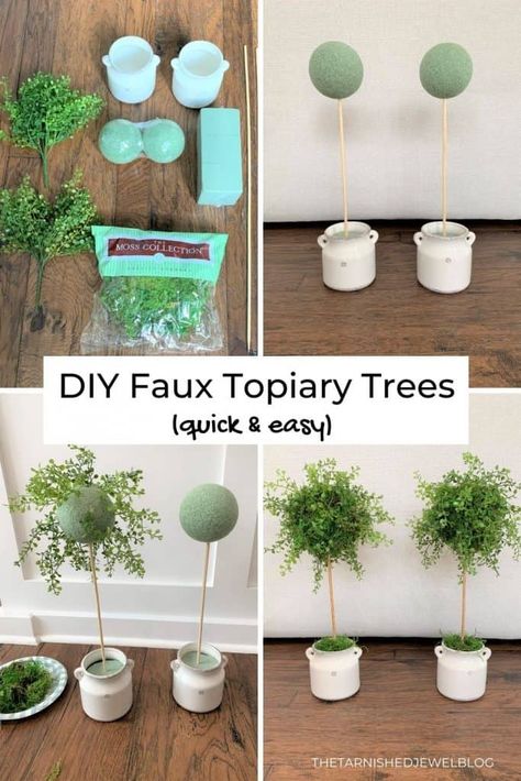 Topiary Decor, Faux Topiary, Trimming Hedges, Topiary Centerpieces, Small Front Porch Ideas, Topiary Diy, Small Front Porch, Dining Room Centerpiece, Artificial Topiary