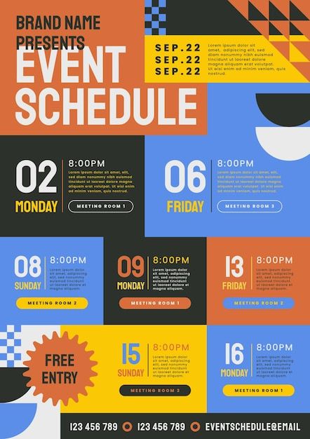 Festival Program Design, Graphic Design Schedule, Schedule Design Layout, Event Schedule Design, Agenda Layout, Food Festival Poster, Event Agenda, Agenda Design, Magazine Design Cover