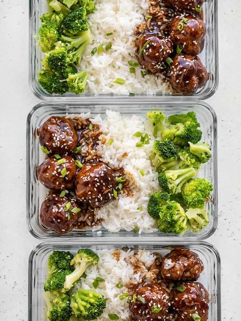 Meatball Bowls, 1000 Calorie, Clean Meal Prep, Budget Bytes, Healthy Lunch Meal Prep, Idee Pasto, Dinner Meal Prep, Easy Healthy Meal Prep, Work Meals