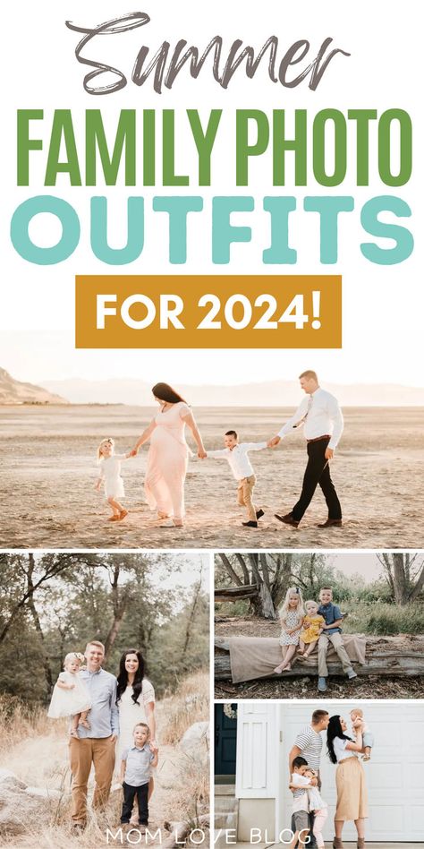 Summer family picture outfits. Cute Summer Family Picture Outfits, Family Photo Outfits Casual Jeans, Color Palettes Family Photos, Family Pic Color Palette, Family Pictures Themes Ideas, Green Blue Cream Family Pictures, Family Pictures With Blue Colors, Family Summer Photoshoot Outfits, Outdoor Picture Outfit Ideas