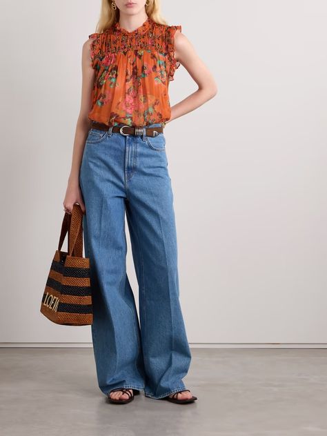 Discover the Latest Arrivals in Fashion: New-In Collection | NET-A-PORTER Orange Backdrop, Neutral Pants, Summer Style Guide, Flat Dress Shoes, Dress Flats, Vibrant Orange, Everyday Wardrobe, Ulla Johnson, Jeans Dress