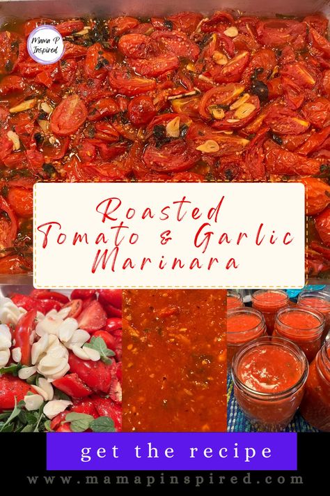 Homemade Tomato Sauce Roasted, Roasted Tomato Marinara For Canning, Roasted Tomato Marinara, Thing To Make With Tomatoes, Roasted Tomato Marinara Sauce Homemade, Easy Homemade Marinara Sauce With Fresh Tomatoes, Marinara Sauce From Fresh Tomatoes For Canning, Tomatoe Sauce Marinara Fresh Tomatoes, Homemade Marinara Sauce With Fresh Tomatoes Roasted