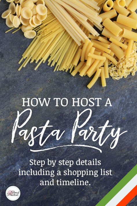 Pasta Party Buffet, Pasta Dinner For A Crowd, Pasta Night Party Ideas, Kitchen Dinner Ideas, Pasta Bar Party, Football Dinner, Party Dinner Ideas, Pasta Buffet, Dinner For A Crowd