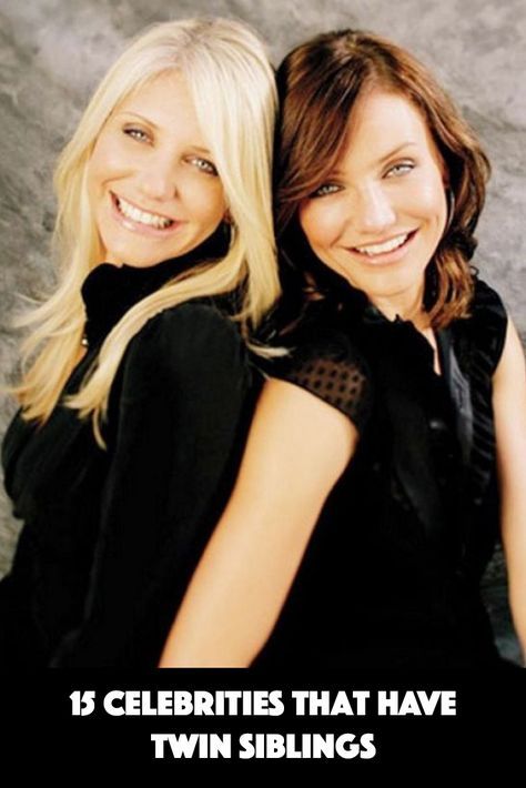 Celebrity Twins, Twin Siblings, Famous Twins, Celebrity Families, Cameron Diaz, How To Have Twins, Celebrity Dads, Hollywood Life, Famous Women