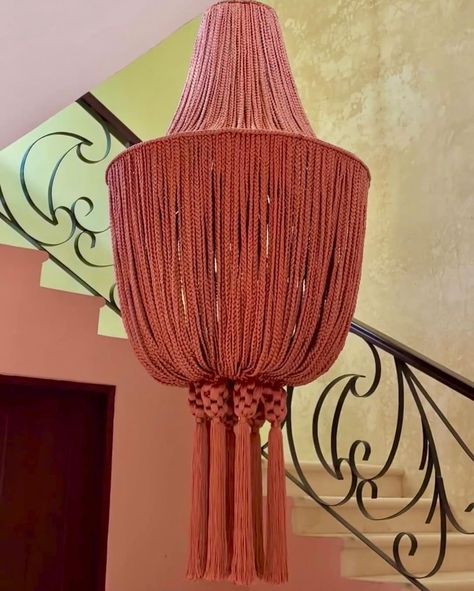 🇲🇽 Our Mexican Handmade Braided Tassel Chandelier- Eli . 🇲🇽 You think you know MeXican Artisan Design, but you have NO IDEA how PASSIONATE , CREATIVE, MASTERFUL, & HARD-WORKING MY PEOPLE ARE. We work with many Hotels, Restaurants, Interior Design Studios: MeXican Statement Chandelier Decor Pieces. We Can do CUSTOM dimensions/colors/designs . At CoLores Decor Our team is constantly experimenting with textures & “WOW” styles for a UNIQUE statement design for any room…Introducing TOP 🇲🇽 MeXic... Braided Knots, Restaurants Interior Design, Interior Design Studios, Restaurants Interior, Home Decor Copper, Tassel Chandelier, Macrame Chandelier, Statement Light Fixture, Artisan Decor