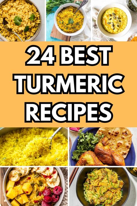 24 Best Turmeric Recipes for an Anti-Inflammatory Boost – Happy Muncher Moroccan Lentil Soup, Tumeric Recipes, Cooking With Turmeric, Vegan Pumpkin Soup, Saag Paneer, Anti Inflammation Recipes, Turmeric Smoothie, Savory Rice, Turmeric Health