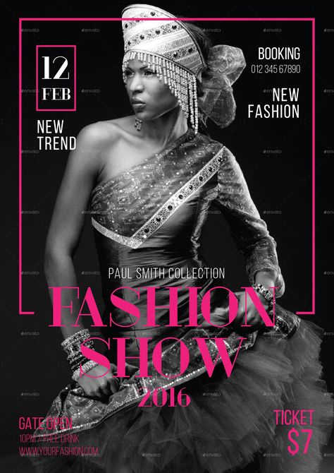 Fashion Show Flyer | GraphicRiver Fashion Show Invite, Fashion Poster Design Advertising, Invitation Fashion Show, Fashion Show Poster Design, Invitation Graphic Design, Fashion Show Flyer, Show Flyer, Fashion Show Poster, Fashion Flyer