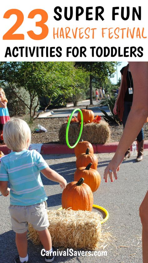 harvest festival activity for toddlers - young child playing pumpkins in a row game October Community Events, How To Plan A Fall Festival, Fall Festival Kids Activities, Fall Festival Activities For Adults, Fall Yard Games, Fall Festival Activities For Kids, School Fall Festival Games, Harvest Activities For Kids, Fall Fair Games