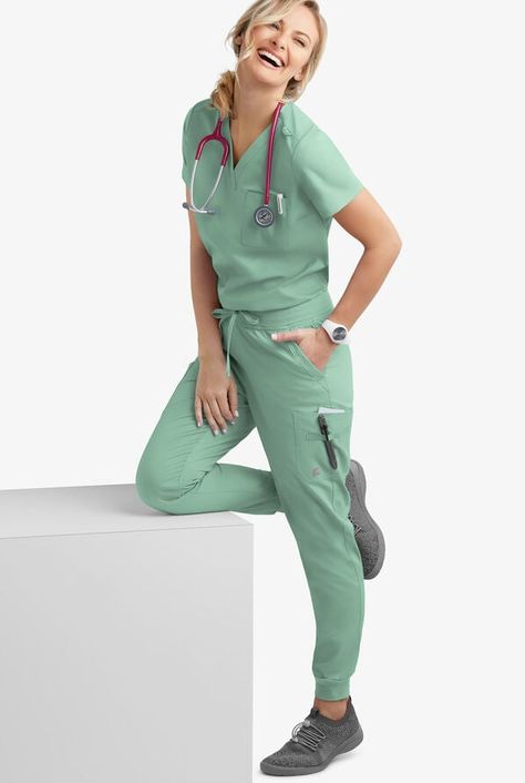 UA Butter-Soft STRETCH Scrubs One Pocket Scrub Top, Nursing Scrubs Flattering Scrubs For Women, Surgical Green Scrubs, Hospital Scrubs Aesthetic, Maternity Scrub Outfits, How To Make Scrubs Look Cute, Women’s Scrubs, Best Scrubs Uniform For Women, Scrub Outfits Cute, Doctor Scrubs Women