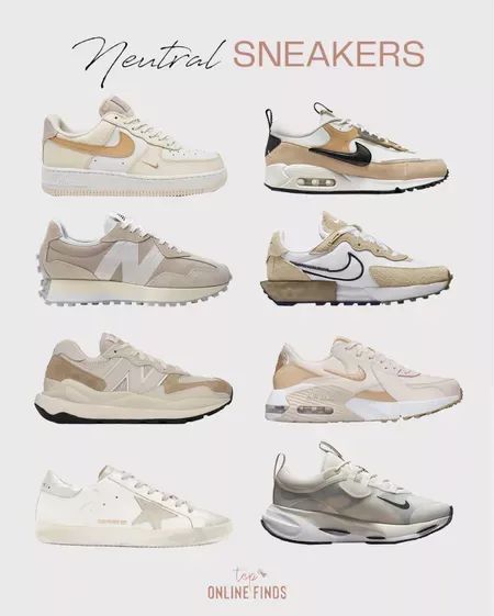 Nike Shoes Neutral, Womens Shoes Sneakers & Athletic, Neutral Tone Shoes, Neutral Outfit Women, Nike For Women Sneakers, Womens Beige Sneakers, Styling Neutral Outfits, Neutral Nike Sneakers, Neutral Outfit Ideas Women