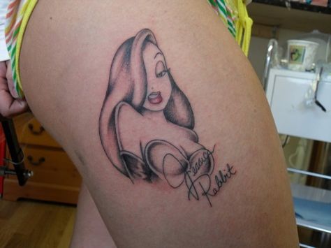 Roger Rabbit And Jessica Tattoo, Jessica Rabbit Tattoo Black And White, Jessica Rabbit Tattoo Ideas, Jessica Rabbit Drawing, Owl Tattoo Wrist, Jessica Rabbit Tattoo, Jessica And Roger Rabbit, Lil Peep Lyrics, Rabbit Tattoos