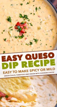 Essen, Mexican Cheese Dip, Velveeta Queso, Mexican Appetizer, Cheese Dip Mexican, Queso Dip Recipe, Appetizer Party, Weekday Dinners, Chunky Chef