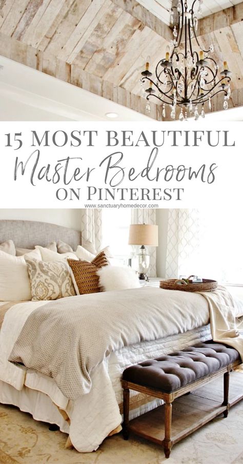 The 15 Most Beautiful Master Bedrooms on Pinterest - Sanctuary Home Decor Beautiful Bed Designs, Minimalist Bohemian, Beautiful Bedrooms Master, Bed Design Modern, Bedroom Bliss, Creative Bedroom, Transitional Modern, Bedroom Decor Design, Up House