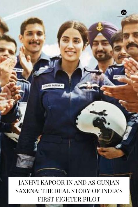 Janhvi Kapoor‘s latest film, ‘Gunjan Saxena’, is set to release on Netflix. Inspired from a real-life story; it’s based on one of India’s first female fighter pilots. #pilot #indian #proud #role #actor #movie #netflix #release Gunjan Saxena Quotes, Chasing Dreams Quotes, Female Fighter Pilot, Air Force Dress, Gunjan Saxena, Movie Infographic, Attack Movie, Films On Netflix, Dreams Quotes