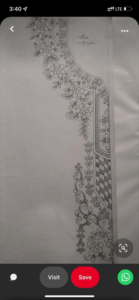 Tela, Couture, Hand Embroidery Designs Drawings, Panjabi Design Drawing, Embroidery Neck Designs Sketch, Suit Design Drawing, Neck Designs Drawing, Embroidery Sketches Design Drawings, Neck Design Sketch