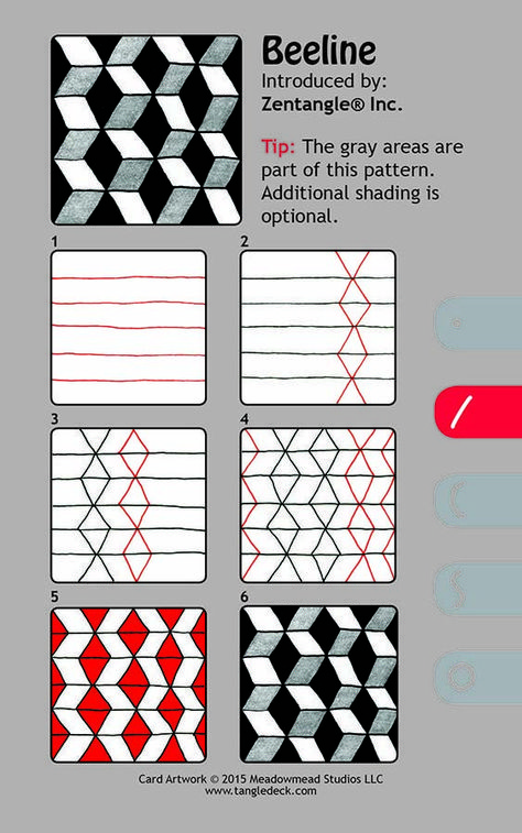 Beeline-Step-out How To Draw Optical Illusions Step By Step, Easy Tessellation Patterns, Op Art Lessons Step By Step, Tessalations Patterns Ideas Easy, Tessellation Patterns Step By Step, Op Art Step By Step, Tesselations Pattern, Repetition Art, Optical Illusions Drawings