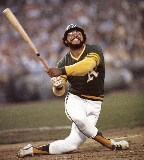 Reggie Jackson in 1975:  His look of pain was the same as his look of joy, which is pretty amazing if you think about it.  In his career, 2,597 strikeouts and 563 home runs. Sports Figures, Oakland A’s, Reggie Jackson, Baseball Pictures, Sports Hero, Sports Pictures, Sports Stars, Vintage Baseball, Sports Photos