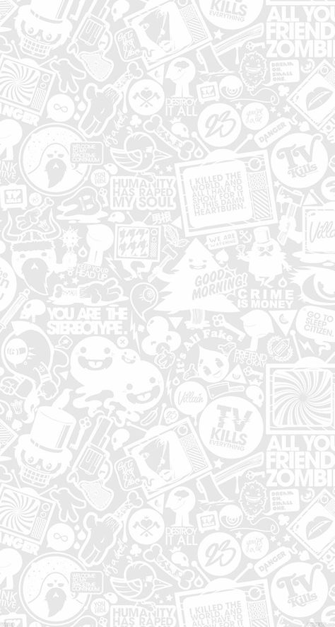 Pop Art Cultures Pattern Wallpaper Chat Whatsapp Iphone White, Ipad Wallpaper Aesthetic White, Wallpaper Fix, Illustrations Wallpaper, Chat Wallpaper, Chat Wallpaper Whatsapp, Hipster Illustration, Background Cool, Grey And White Wallpaper